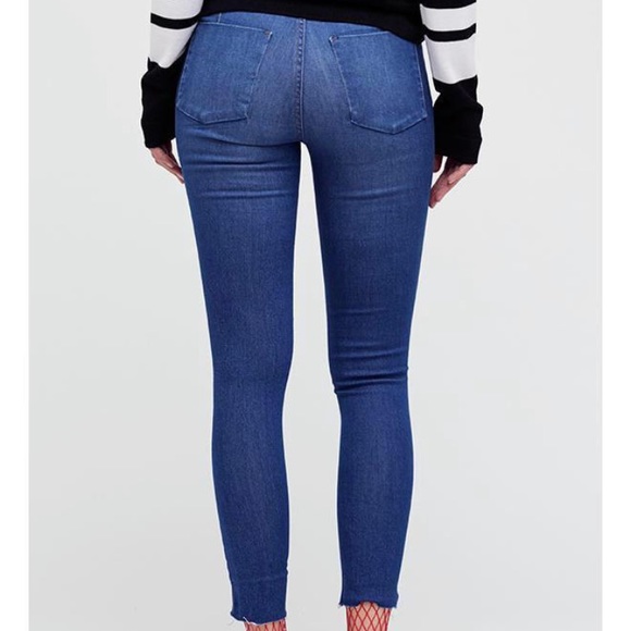 Free People Easy Goes It Dark Wash Jeggings - Picture 3 of 8